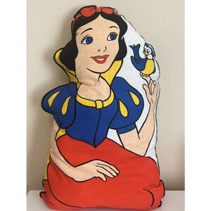 RARE DISNEY'S SNOW WHITE Cut & Sew BACK & FRONT COLOR PRINTED BED PILLOW Vintage